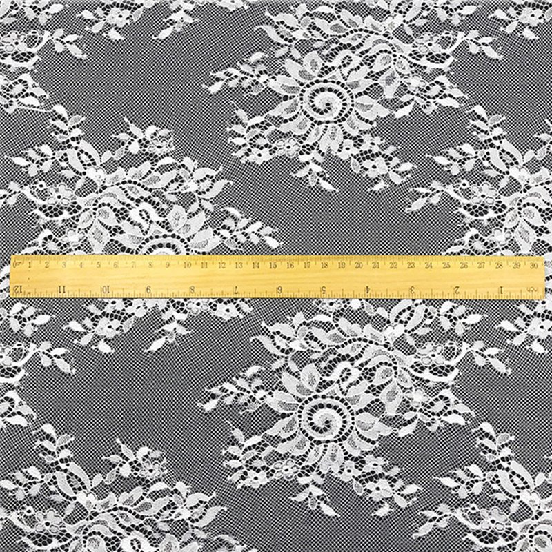 Sunflower Scallop Edge Wave Nylon Lace Fabric for Women's Wear Wholesa 11
